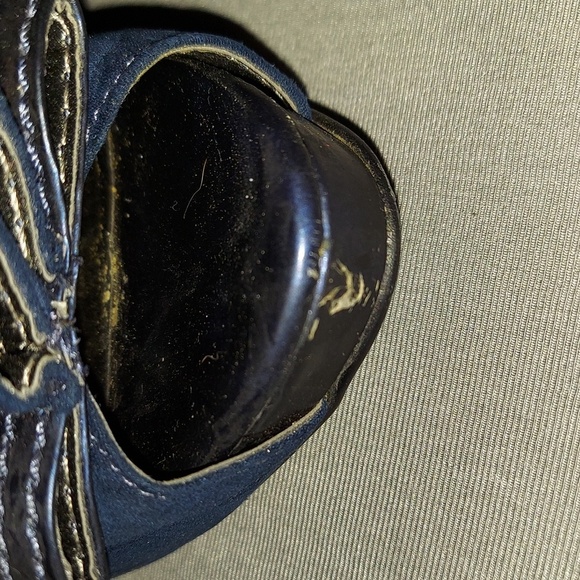 Nin West 7.5 Loreteo Navy Platform Peep Toe Pump - Picture 8 of 10